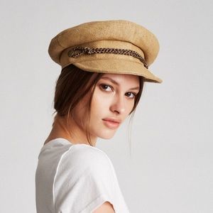 Brixton Kayla Tan Straw Hat NWT Size S